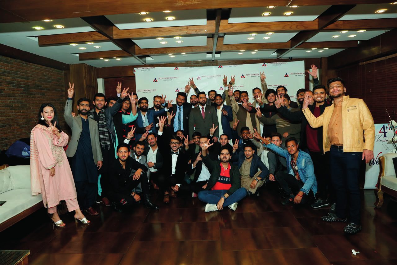 ARXA Communications 4th Anniversary celebration with the full team